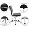 Merrick Lane Corrina Ergonomic Swivel Office Chair Ribbed Back and Seat Mid-Back Armless Computer Desk Chair with Metal Base
